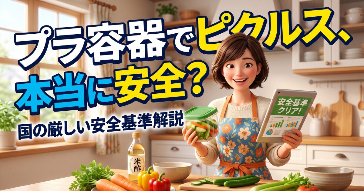 ピクルスをプラスチック容器で作る安全性は？国の基準をわかりやすく解説