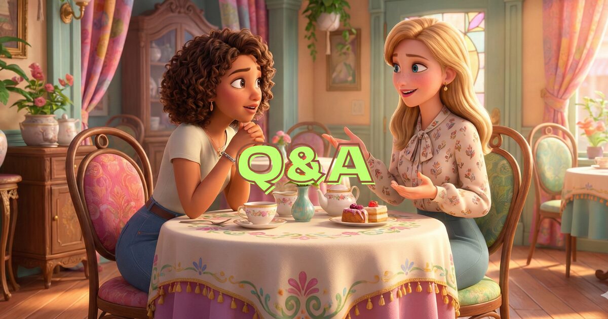 女性同士が会話している