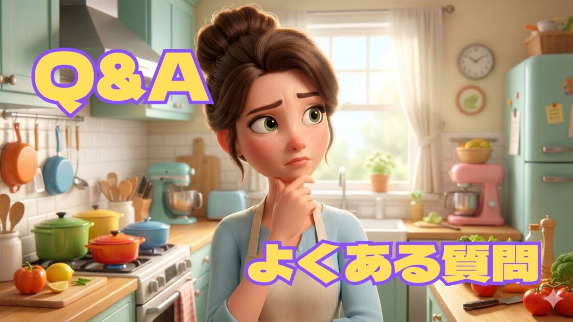 キッチンで悩んでいる主婦