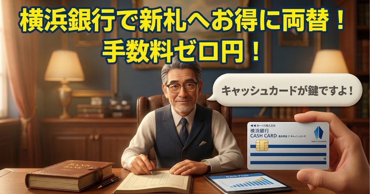 横浜銀行で新札の両替手数料をゼロに！キャッシュカードを活用した賢い無料枠