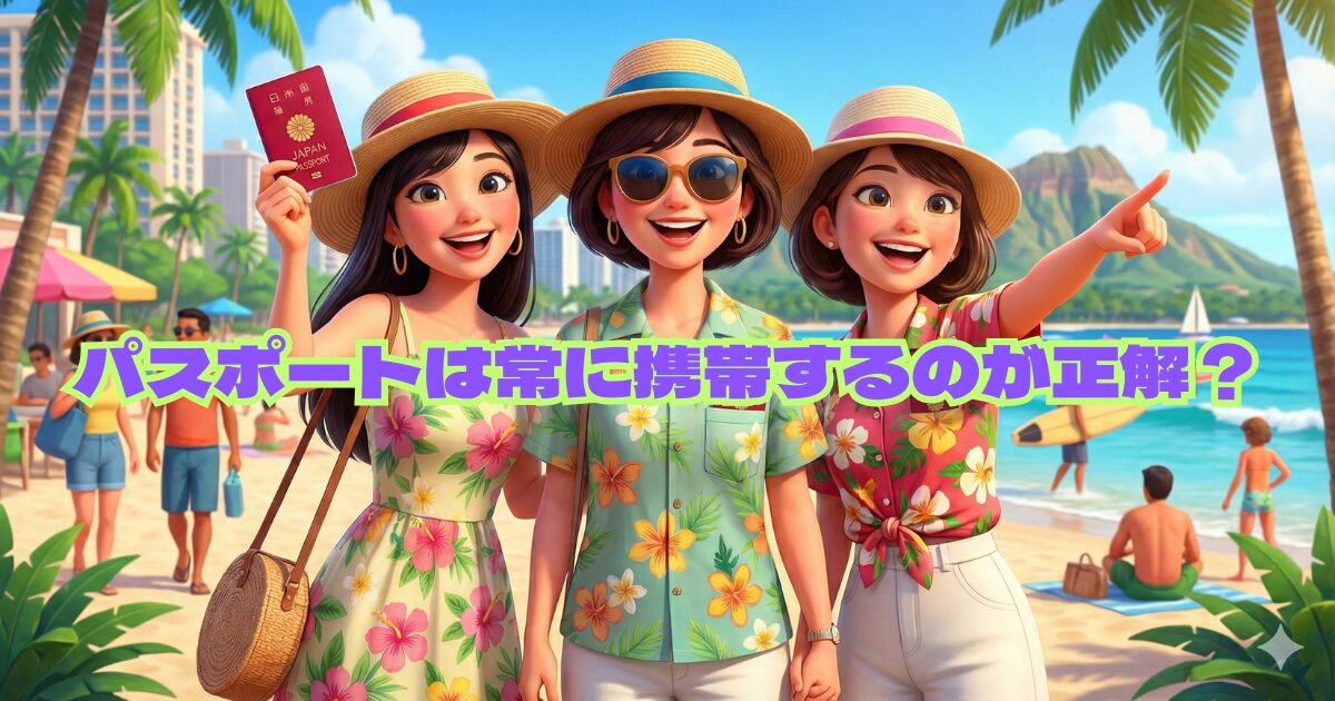 ハワイでパスポートは持ち歩くべき？【紛失対策】法的義務と安全な管理法