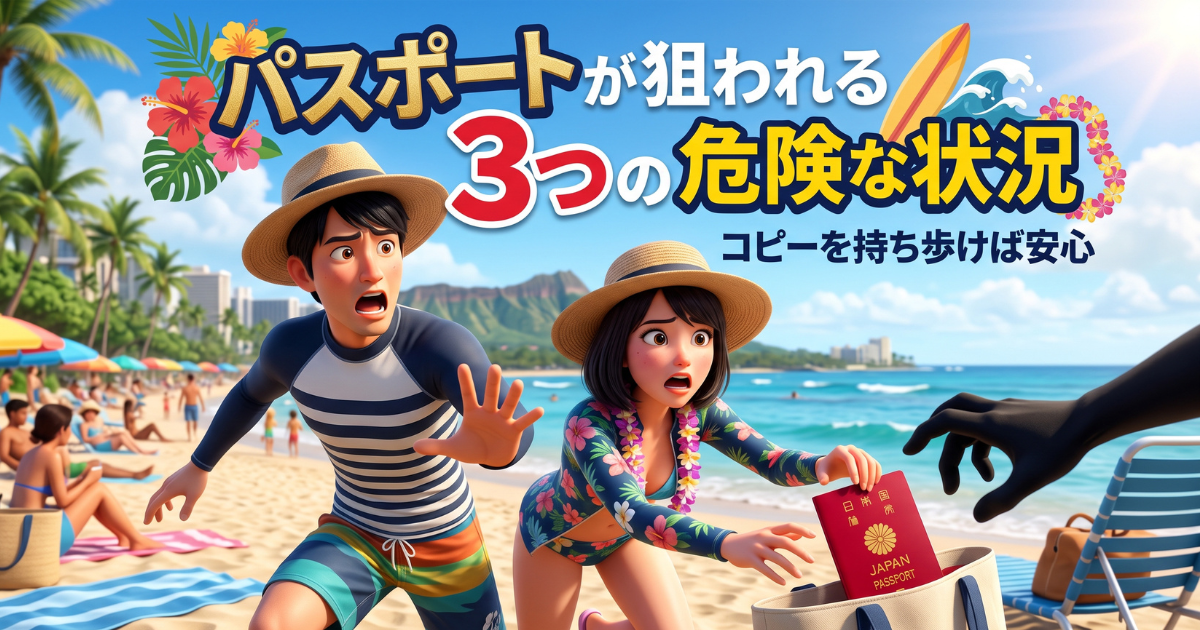ハワイ旅行でパスポートを持ち歩くべきではない状況とは？｜安全な持ち歩き方と保管方法