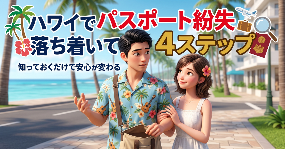 ハワイでパスポートを紛失したら？｜落ち着いて行動するための4ステップ