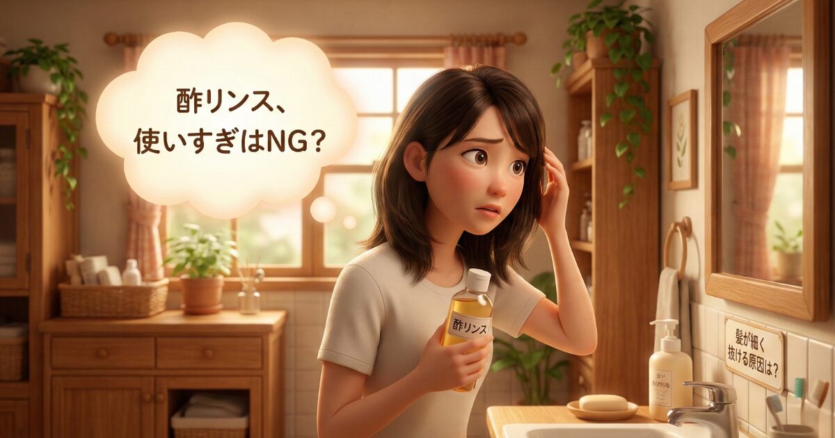 酢リンスで白髪が増えたか気になる女性