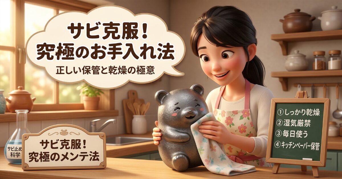 鉄玉子の最大の弱点「サビ」を完全攻略！正しいお手入れと保管法