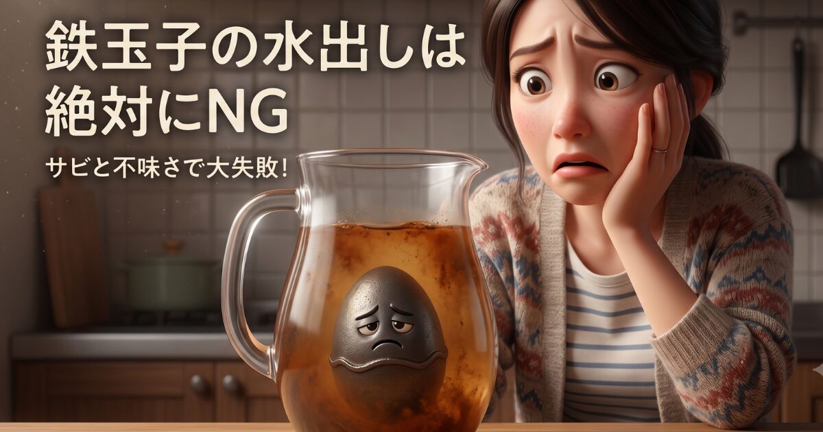 鉄玉子を水出しに使うと失敗する！？茶色い水が出る理由とサビの危険