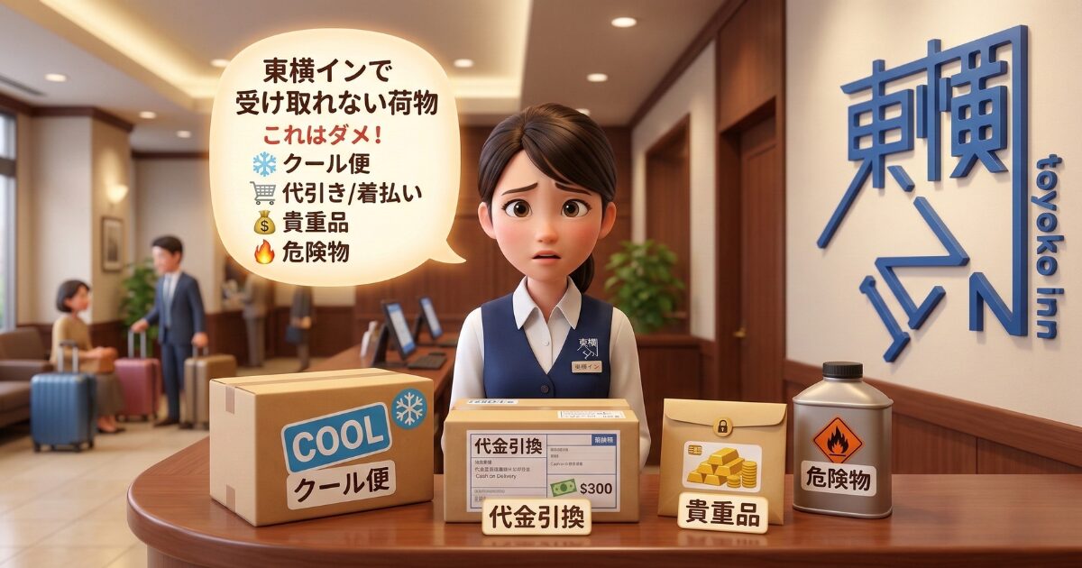 東横インで受け取れない荷物の具体的な基準