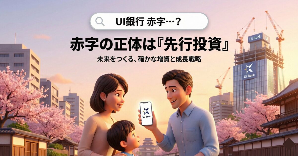 UI銀行が怪しいと言われる赤字の正体とは?先行投資の事実と増資による安全証明