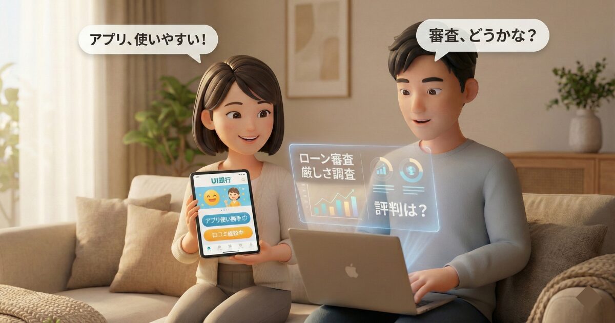 UI銀行の口コミと評判を検証!アプリの使い勝手やローン審査の厳しさを調査