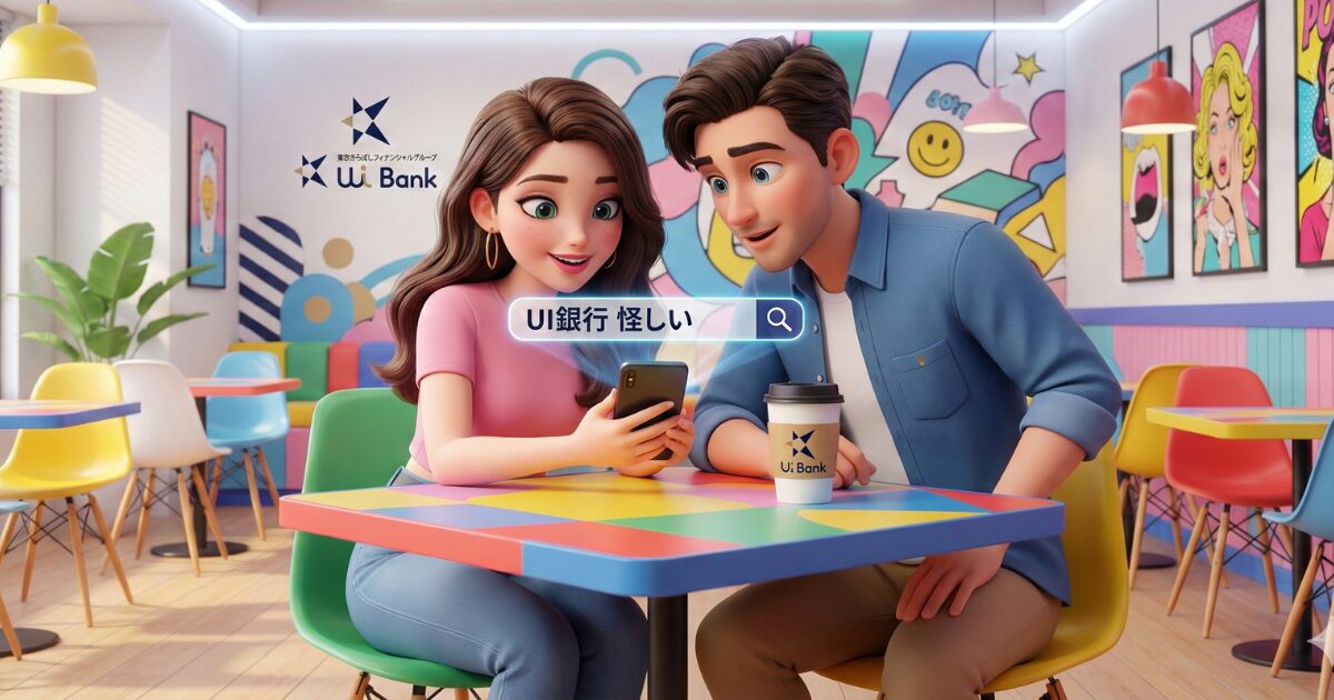 「UI銀行 怪しい」と検索しているカップル