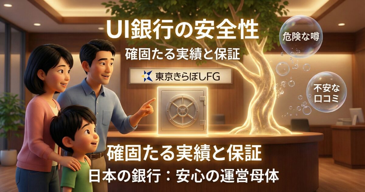 UI銀行の安全性は?危険な噂を消し去る親会社の格付けと保証