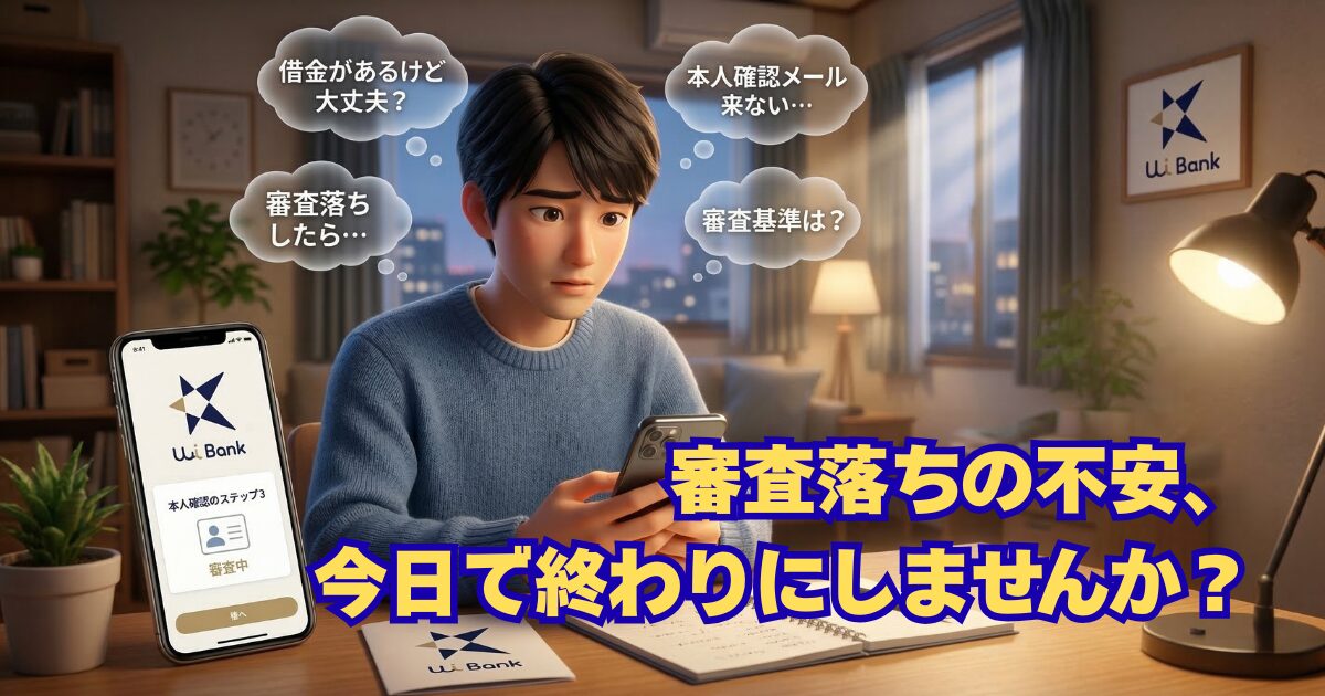 UI銀行の口座開設で審査落ちを回避！借金が無関係な理由と5つの対策