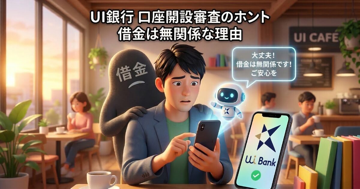 UI銀行の口座開設で審査落ち？借金が無関係な3つの理由