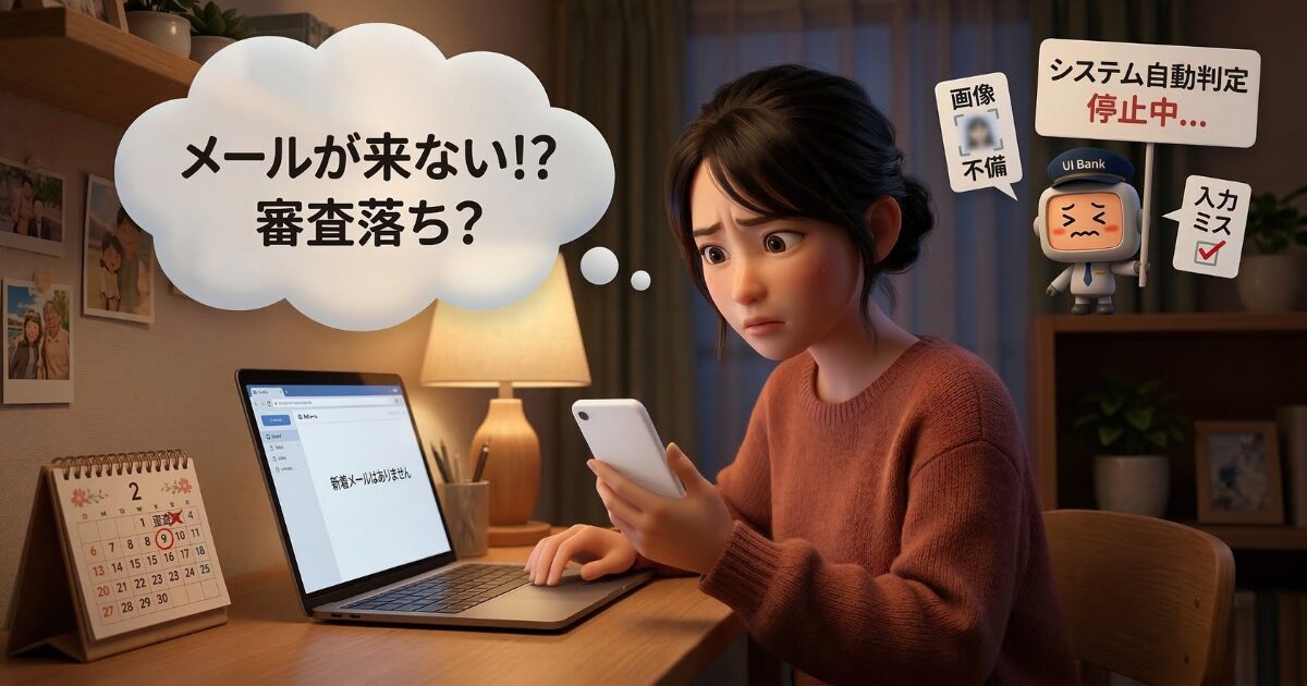 UI銀行からメールが来ない？本人確認が遅れるシステム上の理由