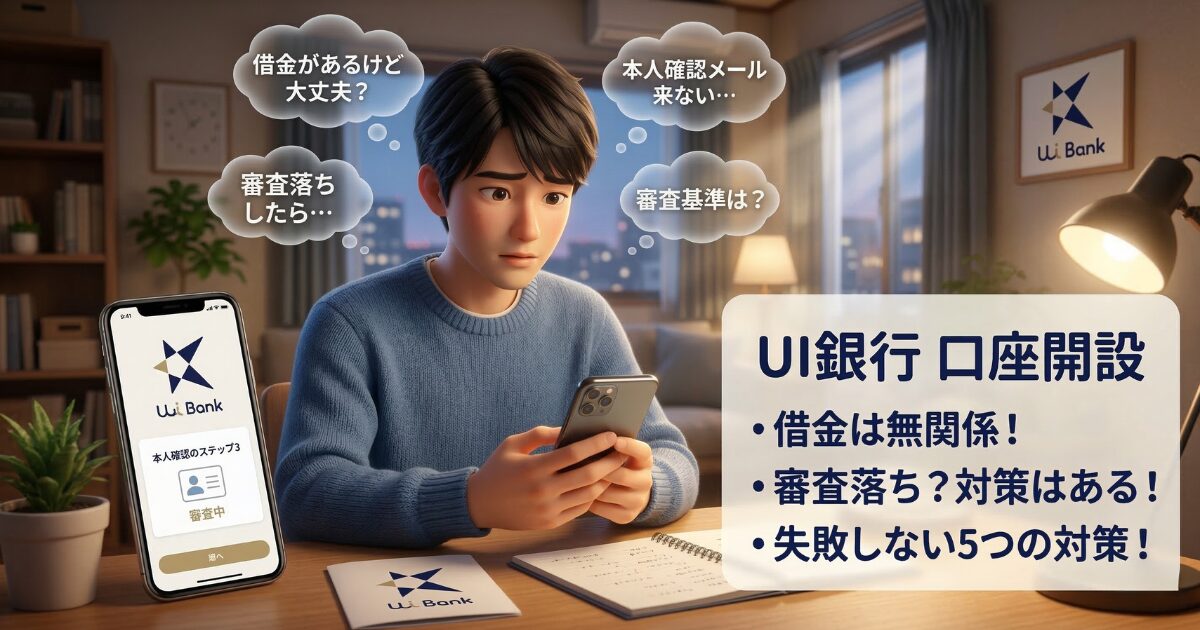 UI銀行の口座開設で審査落ちを防ぐ：正しい手順で不安を完全に解消