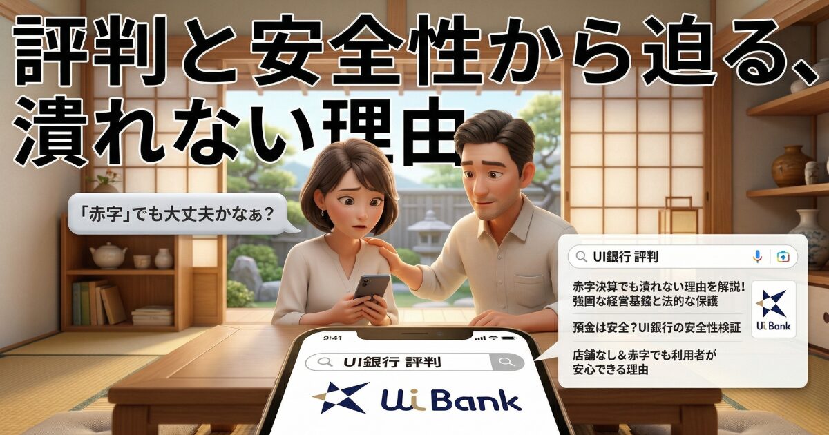 UI銀行の評判と安全性を検証｜赤字でも潰れない3つの理由