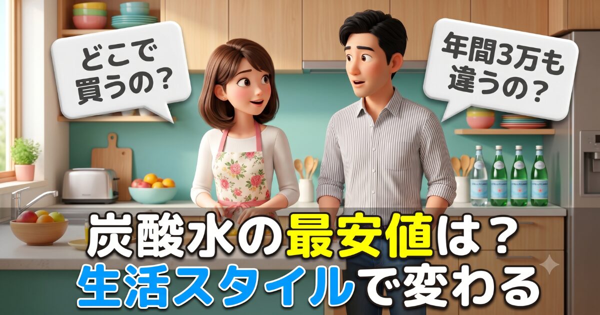 炭酸水はどこが安いのか？ライフスタイルで変わる最安値の結論