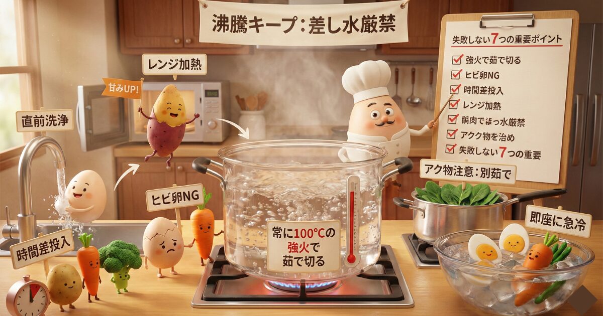 卵と野菜の同時調理のために守るべき7つのポイント